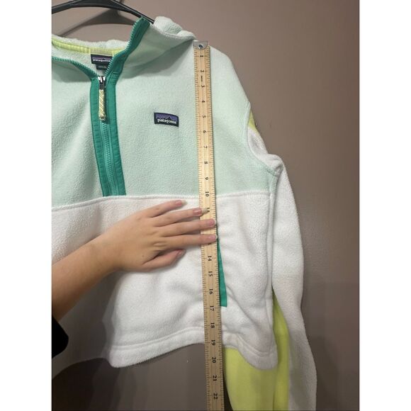 Patagonia Microdini Cropped 1/2 Zip Up Hoody Pullover Sweatshirt Kid's XXL - Picture 11 of 13
